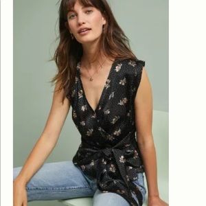 Anthropologie Lenon Brooklyn Wrap Top